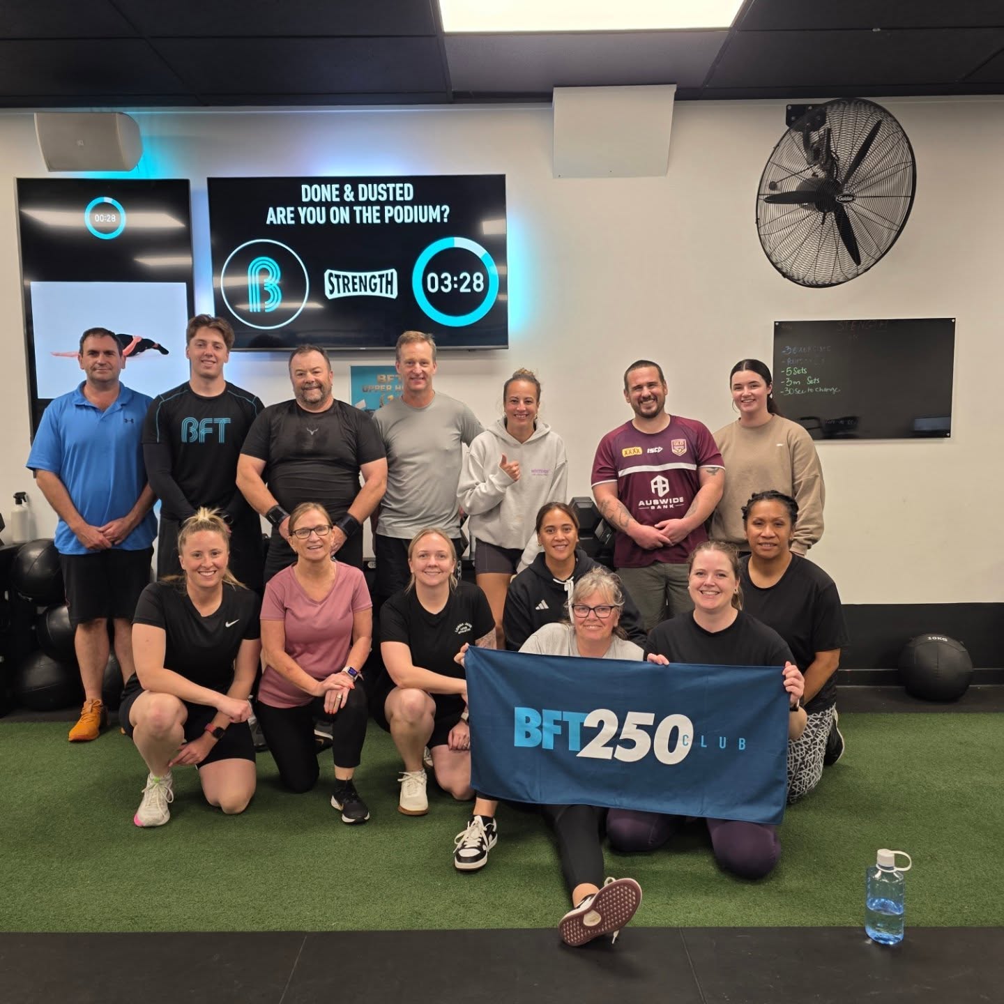 BFT Upper Hutt team celebrating the BFT 250 club milestone